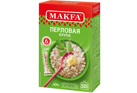 Крупа в пакетах МАКФА 5*80гр Перловая 1/15шт