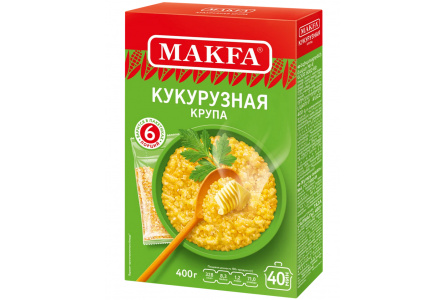 Крупа в пакетах МАКФА 5*80гр Кукурузная 1/9шт