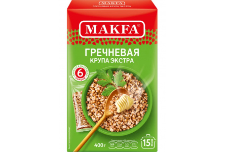 Крупа в пакетах МАКФА 5*80гр Гречневая экстра 1/9шт