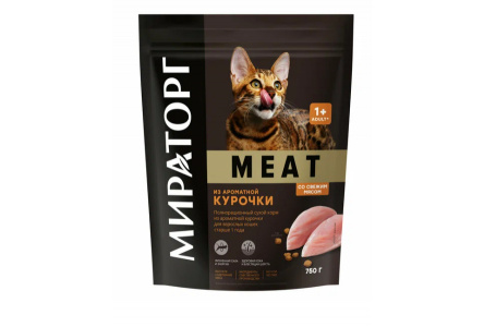 Корм д/кошек МИРАТОРГ Winner Meat 750гр Курица 1/5шт