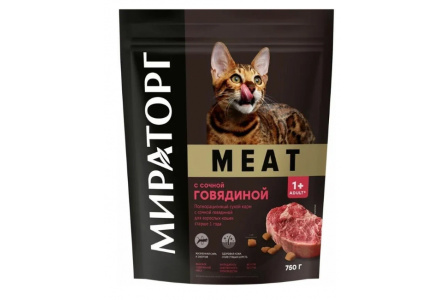 Корм д/кошек МИРАТОРГ Winner Meat 750гр Говядина 1/5шт