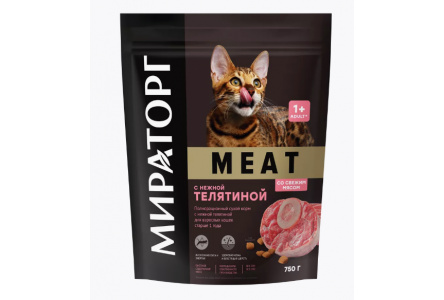 Корм д/кошек МИРАТОРГ Winner Meat 750гр Телятина 1/5шт