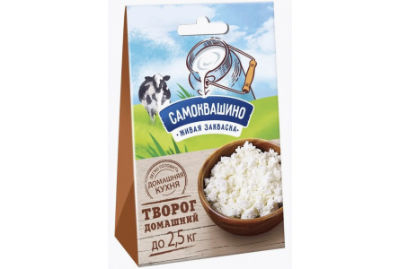 Закваска САМОКВАШИНО 2гр*5шт Творог домашний 1/8шт Продукт без заменителя молочного жира