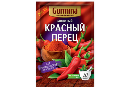 Перец молотый GURMINA 20гр Красный 1/25шт Беларусь