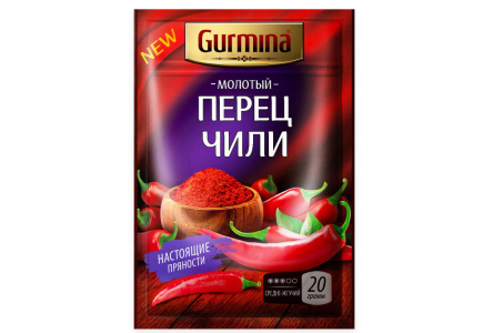 Перец чили молотый GURMINA 20гр 1/25шт Беларусь