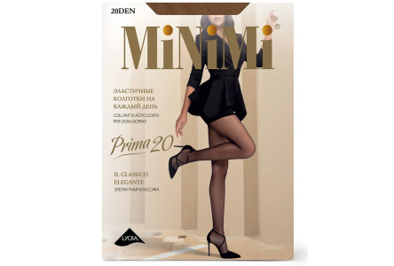 Колготки MINIMI PRIMA 20den 5X Nero шортиками 1/10шт 118718