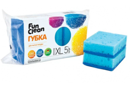 Губка д/посуды Fan Clean 5шт XL с магнитом Промо 1/40