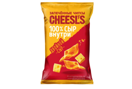 Чипсы CHEESL S 100гр Двойной сыр запеченные 1/15шт