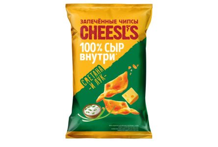Чипсы CHEESL S 100гр Сметана лук запеченные 1/15шт