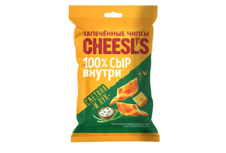 Чипсы CHEESL S 50гр Сметана лук запеченные 1/16шт