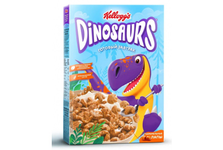 Сухой завтрак KELLOGGS 220гр Dinosaurs Карамель 1/10шт