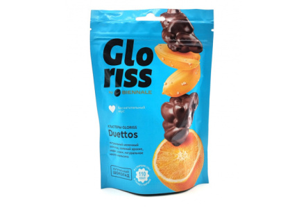 Конфеты глазированные GLORISS DUETTOS Cocolato 100гр 1/10шт