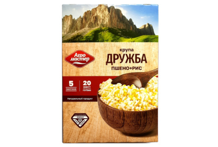 Крупа в пакетах АГРО МАСТЕР 5*80гр Дружба 1/6шт №34