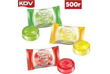 Карамель леденцовая СОЛЯРИКИ 500гр  1/12шт Яшкино