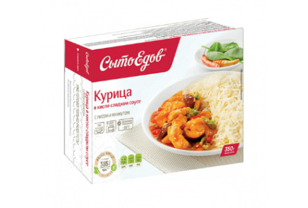 Курица СЫТОЕДОВ 350гр В кисло-сладком соусе с рисом и кунжутом 1/10шт