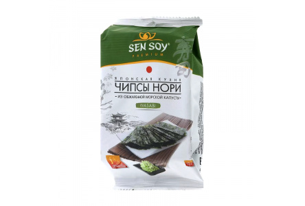 Чипсы нори SEN SOY 4,5гр Премиум Wasabi 1/18шт