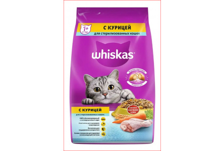 Корм д/стер кошек WHISKAS 350гр под/курица 1/9шт №10139171