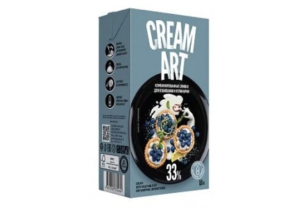 Крем на растительных маслах CREAM ART 1 л 33%  Чудское озеро 1/12шт