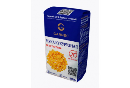 Мука GARNEC 500гр Кукурузная 1/6шт