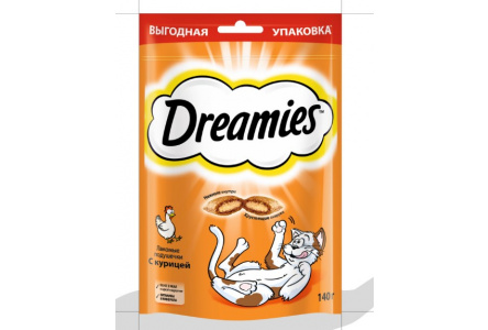 Корм д/кошек DREAMIES 140гр с курицей 1/12шт №10150256