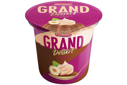 Пудинг  ГРАНД ДЕСЕРТ 200гр 4,9% Двойной орех 1/12шт Ehrmann Продукт без заменителя молочного жира