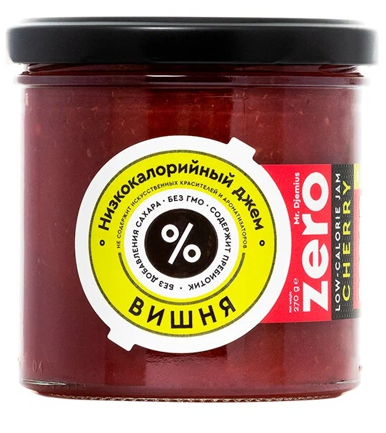 Джем низкокалорийный MR.DJEMIUS ZERO 270гр Вишня 1/8шт