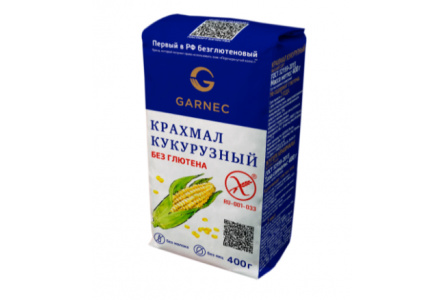 Крахмал кукурузный GARNEC 400гр б/глютена 1/6шт