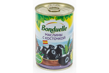 Маслины BONDUELLE 314мл С косточкой 1/12шт