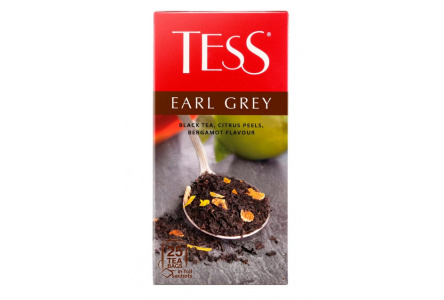 Чай черный в пакетиках TESS 25*1,8гр+5*1,8гр Earl Grey байховый 1/10шт