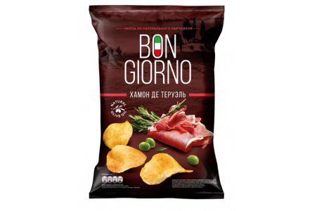 Чипсы BON GIORNO 80гр Хамон де Теруель 1/24шт