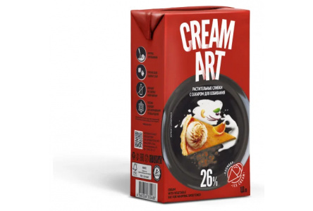 Крем на растительных маслах CREAM ART 1 л 20%  Чудское озеро 1/12шт