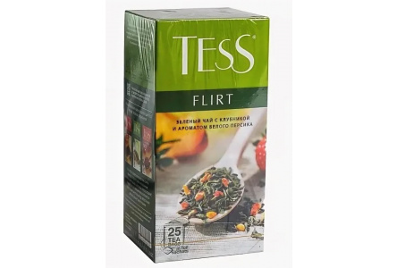 Чай зеленый в пакетиках TESS 25*1,5гр Flirt байховый 1/10шт