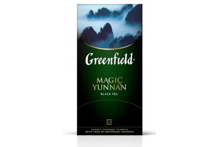 Чай черный в пакетиках GREENFIELD 25*2гр Magic Yunnan байховый 1/10шт