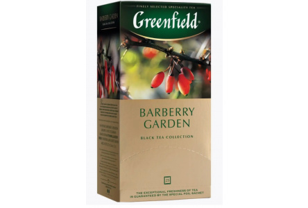 Чай черный в пакетиках GREENFIELD 25*1,5гр Barberry Garden байховый 1/10шт