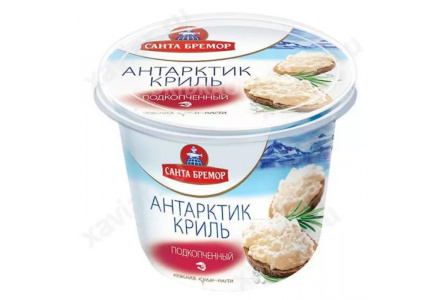 Паста из морепродуктов САНТА БРЕМОР Антарктик-Криль 150гр Подкопченая 1/12шт Беларусь