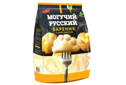 Вареники МОГУЧИЙ РУССКИЙ 450гр с картофелем 1/12шт