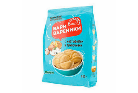 Вареники ВАРИ ВАРЕНИКИ 800гр Картофель/грибы 1/5шт