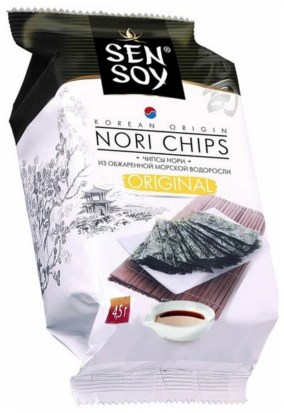 Чипсы нори SEN SOY 4,5гр Премиум Original 1/18шт