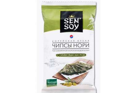 Чипсы нори SEN SOY 4,5гр Премиум Olive 1/18шт