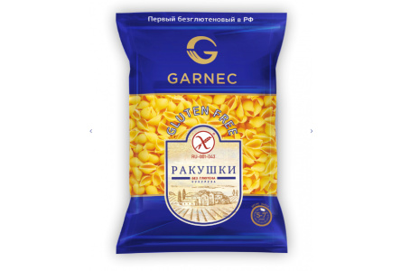 Макаронные изделия GARNEC 250гр Ракушки б/глютена 1/8шт