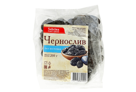 Чернослив SABRINA FOODS QUEEN 200гр без косточки 1/15шт