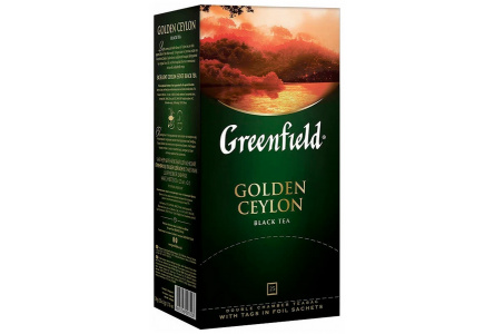 Чай черный в пакетиках GREENFIELD 25*2гр Golden Ceylon байховый 1/10шт