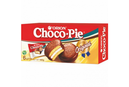 Печенье бисквитное ORION CHOCO PIE 180гр Классика 1/16шт