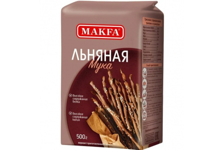 Мука МАКФА 500гр льняная 1/6шт