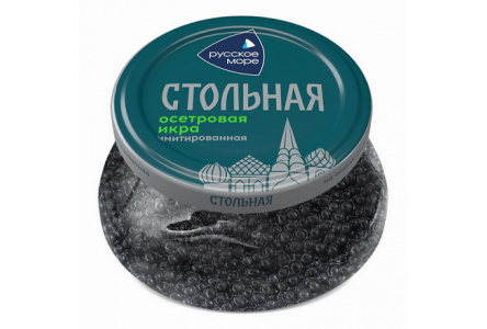 Икра РУССКОЕ МОРЕ 230гр Осетр стольная ст/б 1/6шт