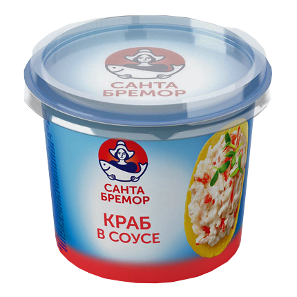 Паста САНТА БРЕМОР 150гр Кальмар рубленый в сливочном соусе с авокадо 1/6шт