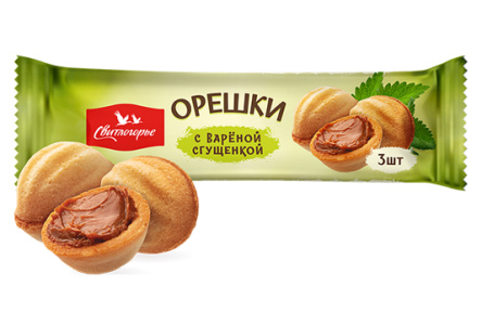 Орешки СВИТЛОГОРЬЕ 60гр с вареной сгущенкой 1/12шт