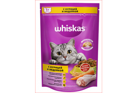 Корм д/кошек WHISKAS 350гр под/паш курица/индейка 1/9шт №10218349