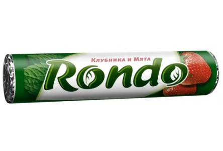 Конфеты жевательные RONDO 30гр Клубника/мята 1/14шт