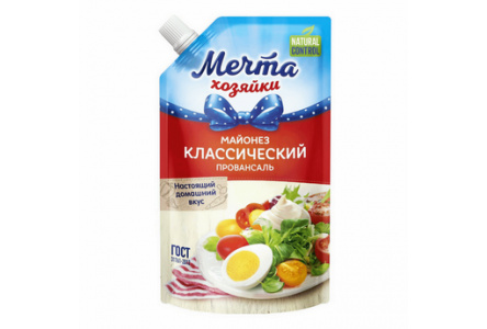 Майонез МЕЧТА ХОЗЯЙКИ 200мл Классический провансаль 50,5% дой-пак 1/24шт